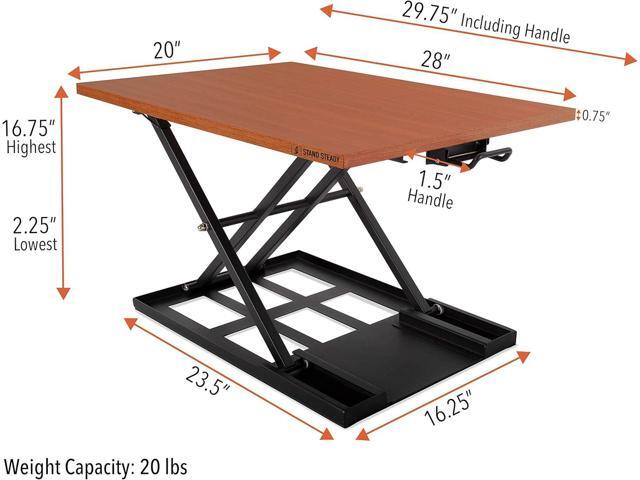 Stand Steady X-Elite Pro Standing Desk Converter Instantly Convert Any Desk into a Stand Up Desk Easy Lift Height Adjustable Standing Desk No...