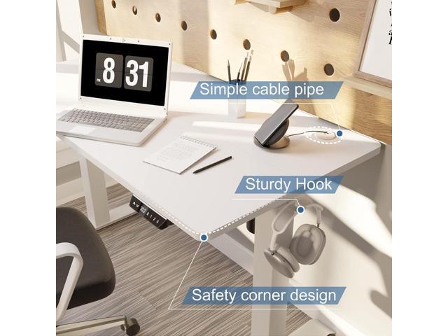 Vongrasig Height Adjustable Electric Standing Desk, 55 x 24 Inches Home Office Stand Up Table Computer Workstation with Splice Table Board & Memory...