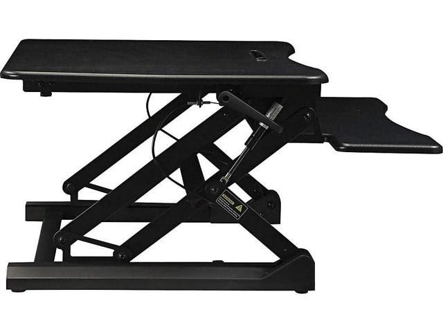 Lorell Sit-to-stand Gas Lift Desk Riser, Black 19.5 x 35.5 x 23.3