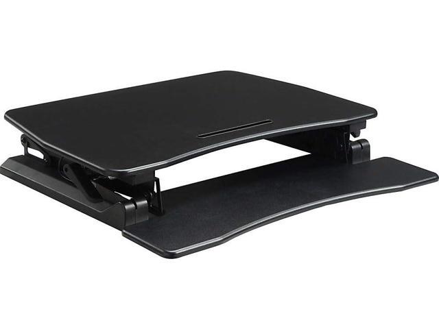Lorell Sit-to-stand Gas Lift Desk Riser, Black 19.5 x 35.5 x 23.3