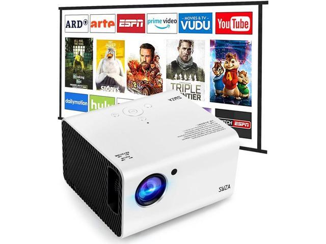 Portable Projector,SWZA Native 1080P Projector for Home Theater/Outdoor Movie,Video Projector Compatible TV Stick,HDMI,USB,Smartphone[100''Screen.