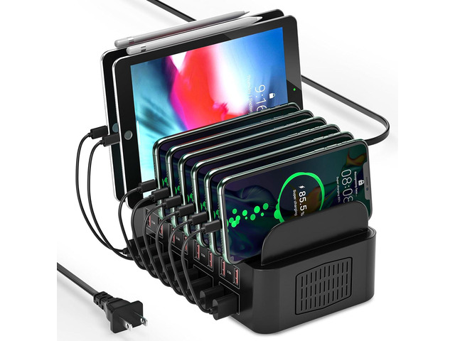 Charging Station for Multiple Devices, 175W USB Charging Station with 16 Fast Charging Ports, Ipad Charging Station for Apple Devices Fire Tablets...