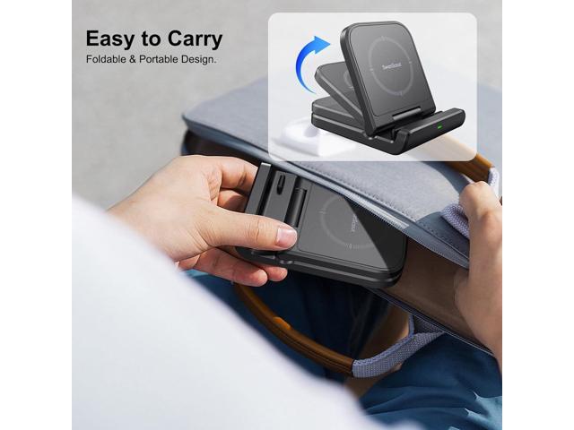Wireless Charger for Z Flip, Foldable Fast Wireless Charging Stand for Galaxy Z Flip 5/Z Flip 4/Z Flip 3, Charging Station for Galaxy Z Flip...