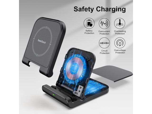 Wireless Charger for Z Flip, Foldable Fast Wireless Charging Stand for Galaxy Z Flip 5/Z Flip 4/Z Flip 3, Charging Station for Galaxy Z Flip...