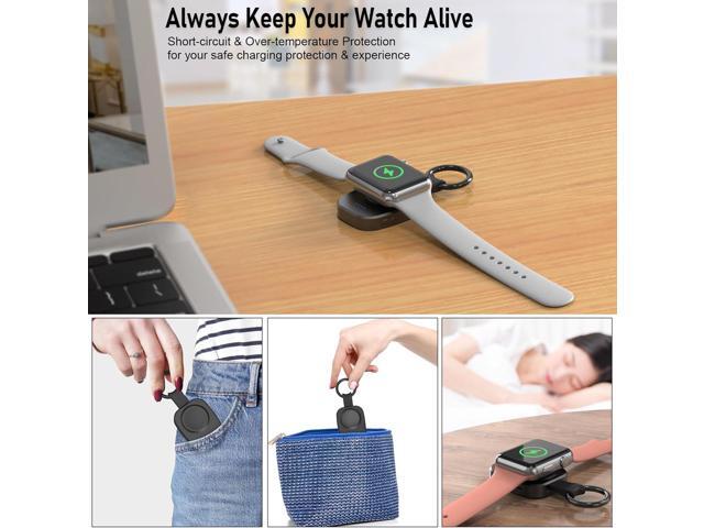 Portable Wireless Charger for Apple Watch, Compact Magnetic iWatch Charger 1200mAh Power Bank Keychain Style, Apple Watch Accessories Compatible...