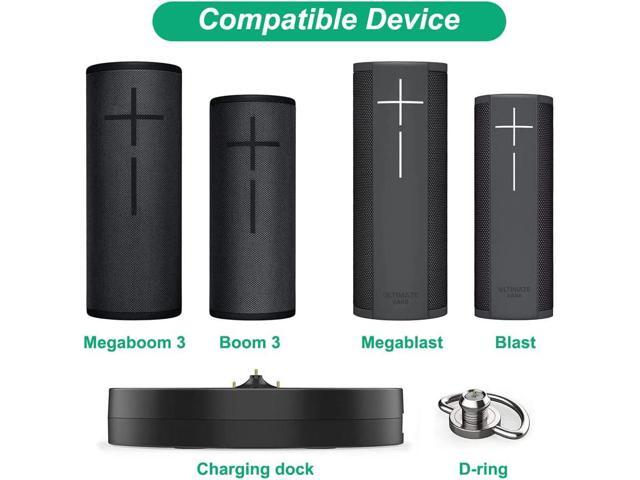 Power Up Charging Dock Copatible with Ultimate Ears UE Boom 3/Megaboom 3, Charger Stand Station with Extra 5V1A USB Port, 3.3ft USB Cable (Black)