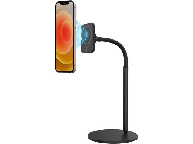TALK WORKS Magnetic Desktop Mount Compatible w/iPhone 15/15 Pro/15 Pro Max, 14/14 Plus/14 Pro/14 Pro Max, 13/13 Mini/13 Pro/13 Pro Max, 12/12...