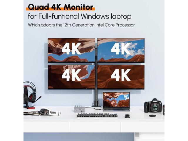 TobenONE DisplayLink Docking Station Triple Monitor with 120W Power Adapter, Triple 4K Display for MacBook Pro/Air, Thunderbolt 5/4/3, USB-C...