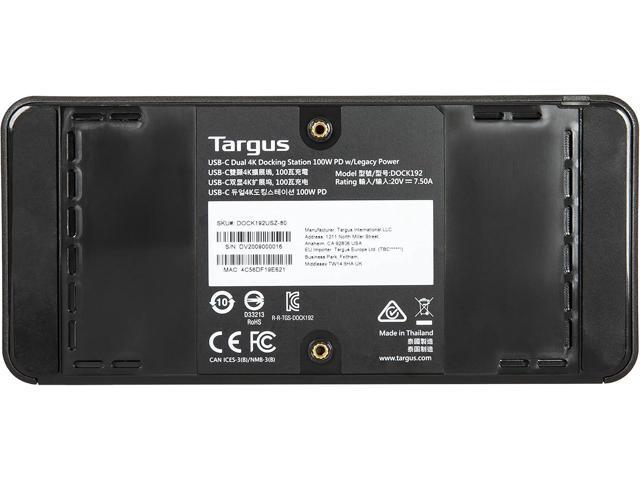 Targus USB C Docking Station Universal DV4K, USB C Laptop Docking Station Dual Monitor 2 HDMI, with Legacy Host Power Kit, Works w/Operating...