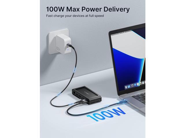 JSAUX 11 in 1 USB C Docking Station for Handheld Gaming, 8K HDMI and DisplayPort, 100W PD Pass Through, Gigabit Ethernet, USB C Data, 3 USB A, SD...