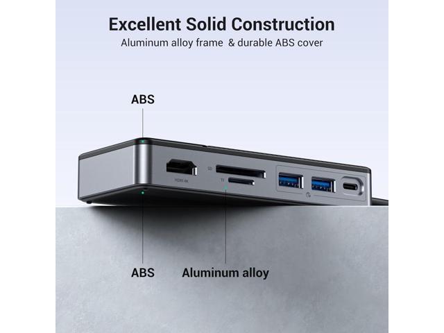GM28P M.2 NVMe SSD Docking Station - 10Gbps Multi Ports Portable USB-C Hub, PD100W, HDMI 4K 60Hz, SD Card Reader, M.2 Dock for Laptop Mac, Black