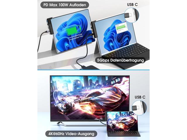 BYEASY Surface Pro 9 Docking Station, 6-in-2 Microsoft Surface Pro 9 USB-C Hub with 100W PD Charge, 2*USB 3.1, 4K@60Hz HDMI, 1000M Ethernet LAN, TF...