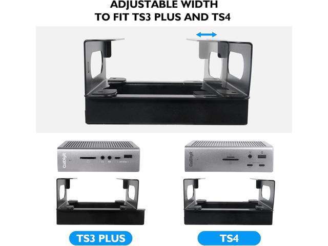 Under Desk Holder for Thunderbolt 4 Dock/Thunderbolt 3 Dock and Power Cable, Under Desk Iron Storage Rack for TS4 / TS3 Plus, No Drill, Easy...