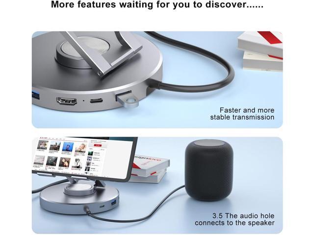 Docking Station for Steam Deck ROG Ally - 10 in 1 Stream Deck Dock with HDMI 2.0 4K@60Hz, SD/TF, 3.5mm Audio, PD 100W, 3 USB-A 3.0 and Full Speed...