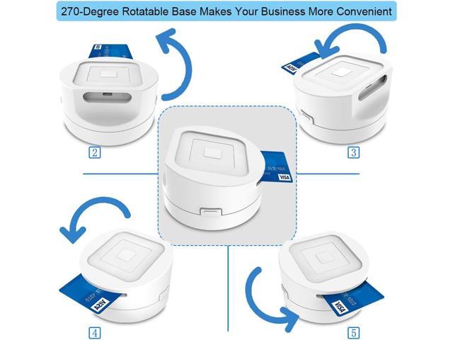 Dock for Square Reader - Compatible with 1st and 2nd Generation Square Reader, Elegant White Case, Anti-Sleep Feature, Includes 1.5m Cable -...