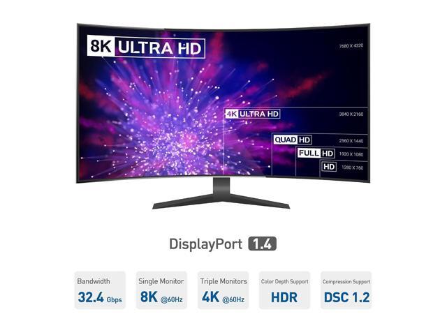 Cable Matters 4K Triple Display USB C Hub with 2X DisplayPort, 1x HDMI, and 100W Charging for Windows - DisplayPort 1.4 and DSC 1.2 Enabled for...