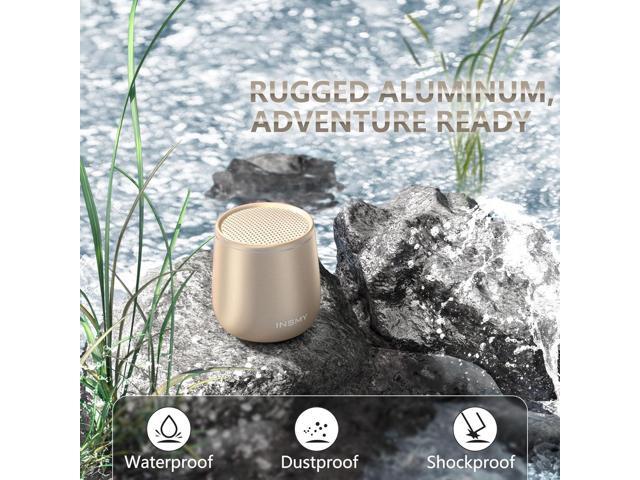 INSMY Small Bluetooth Speaker, Waterproof Mini Portable Wireless Speaker, Punchy Bass Rich Audio Stereo Pairing, Handheld Pocket Size,Built in Mic...