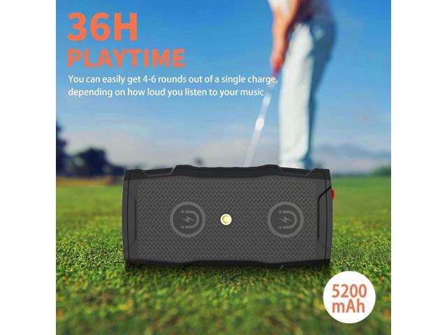 Golf Cart Speaker, 36H Playtime, 30W Stereo Sound IPX7 Magnetic Bluetooth Speaker with Bicycle Mount, Hook & Light Design, Golf Cart Accessories