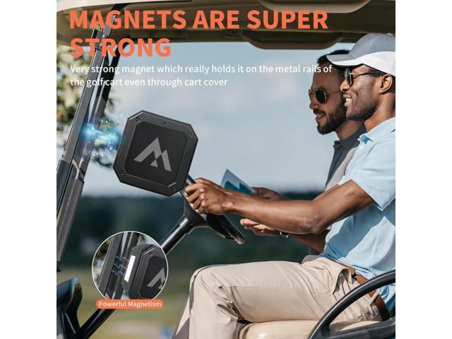 Golf Cart Speaker with Storage Case, IPX7 Magnetic Bluetooth Speaker 24H Playtime, 18W Loud Stereo Sound, Ideal for Golf Cart Accessories, Golf...