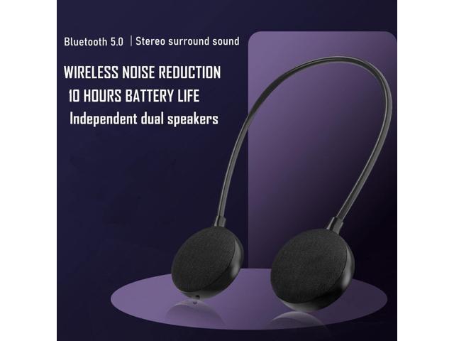 Neckband Bluetooth Speaker - EBS-906, Bluetooth 5.0, Built-in mic, 10H Playtime, Portable Wireless Wearable Speaker (Black)