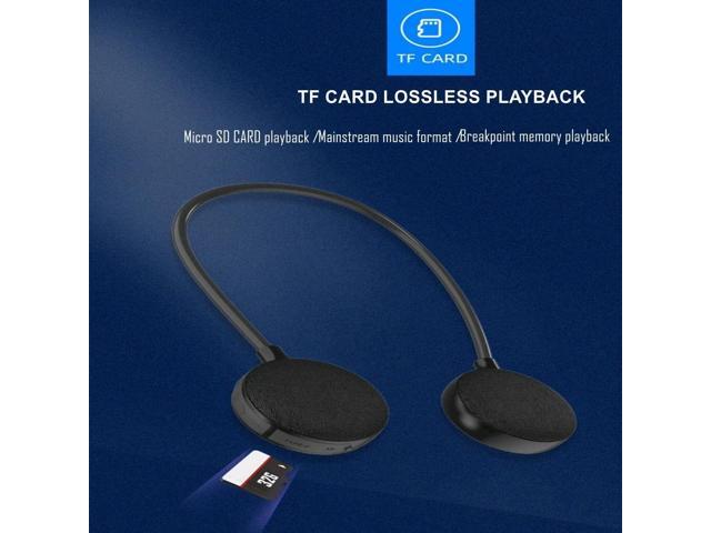 Neckband Bluetooth Speaker - EBS-906, Bluetooth 5.0, Built-in mic, 10H Playtime, Portable Wireless Wearable Speaker (Black)