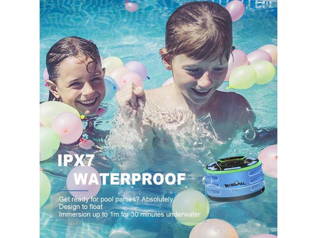 IPX7 Waterproof Speaker, Bluetooth Portable Wireless Shower Speakers with LED Display, FM Radio, Suction Cup, Light Show, TWS, Loud Stereo Sound...