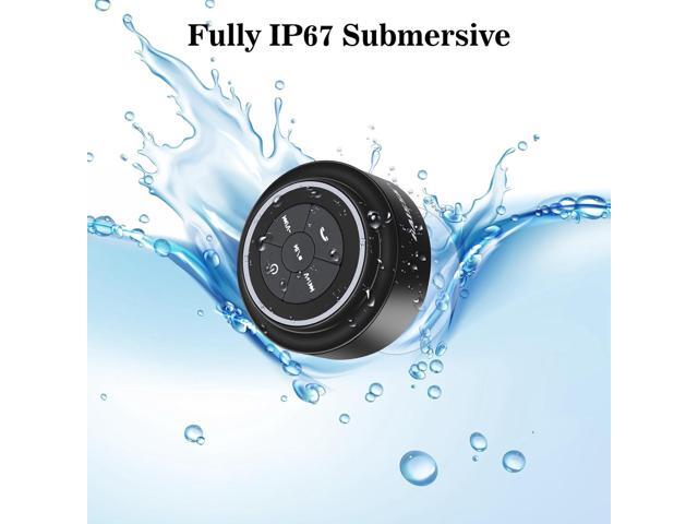 HAISSKY Bluetooth Shower Speakers, Portable Wireless Speaker with Suction Cup, IP67 Waterproof Speaker Pairs Easily to Phones, Tablets, Computer,...