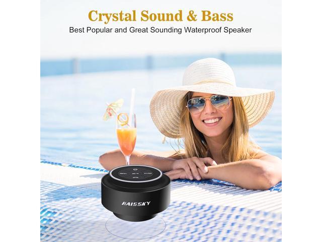 HAISSKY Bluetooth Shower Speakers, Portable Wireless Speaker with Suction Cup, IP67 Waterproof Speaker Pairs Easily to Phones, Tablets, Computer,...