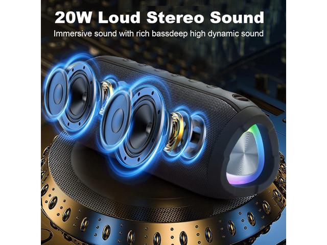 Bluetooth Speakers, Portable Bluetooth Speaker Wireless with 20W Loud Stereo Sound, TWS Pairing for Outdoor, IPX6 Waterproof Shower Speakers, 36H...