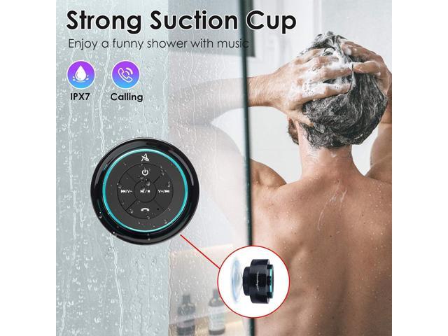XLeader, Upgraded, Pro Shower Speaker, Certified IPX7 Waterproof Bluetooth Speaker with Suction Cup, Hook Clip, Built-in Mic, Crystal Sound & Rich...