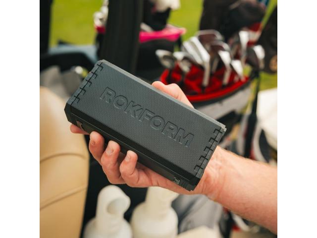Rokform G-ROK Wireless Golf Speaker, Portable Magnetic, IPX7 Waterproof, Shockproof & Dustproof, Loud & Clear Sound, 24 Hour Battery, Rugged...