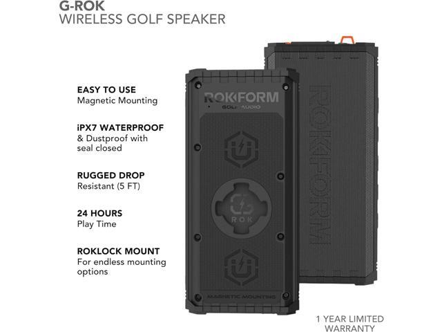 Rokform G-ROK Wireless Golf Speaker, Portable Magnetic, IPX7 Waterproof, Shockproof & Dustproof, Loud & Clear Sound, 24 Hour Battery, Rugged...