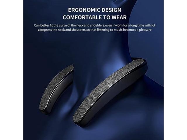 Neck Speaker, Bluetooth 5.3 Built-in mic, Wearable Neckband Speakers 3D Stereo Surround Sound (Black)