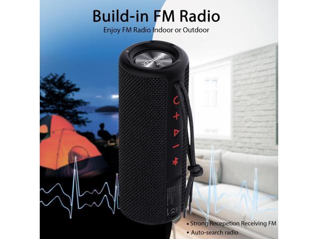 X21 Dual Portable Bluetooth Speakers Waterproof Outdoor Wireless Stereo Pairing with FM Radio, Micro SD Card, IPX6, Aux Jack 30W for Home, Office,...