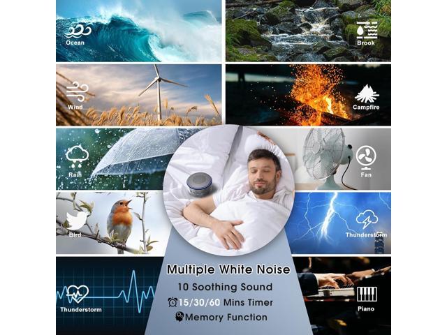 Detachable Cell Phone Stand with Wireless Bluetooth Speaker, Gifts for Men Dad Husband Birthday from Daughter Son Wife, White Noise Sound Machine,...