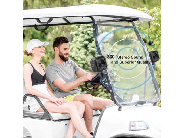 2-Pack Golf Cart Bluetooth Speaker 30W Loud Stereo Magnetic Mount IPX7 Waterproof Rugged & Shockproof (X1)