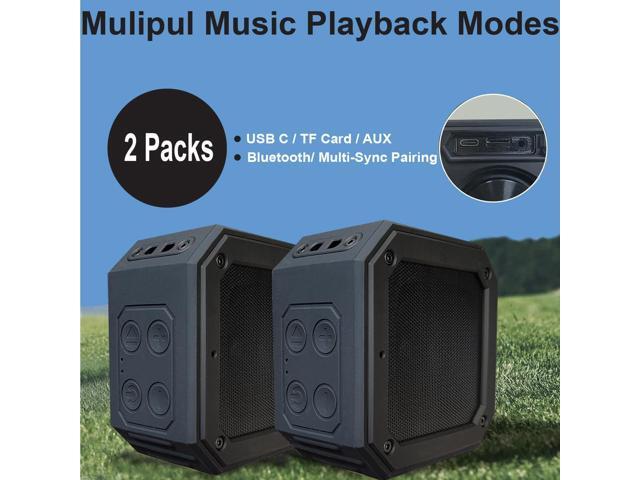 2-Pack Golf Cart Bluetooth Speaker 30W Loud Stereo Magnetic Mount IPX7 Waterproof Rugged & Shockproof (X1)