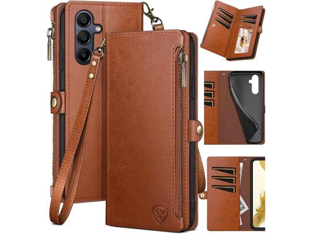 XcaseBar for A15 5G Wallet case with Zipper Credit Card Holder RFID Blocking,Flip Folio Book PU Leather Shockproof Protective Cover Women Men for...