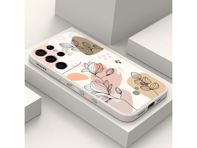 for Samsung S21 Ultra Case, for Samsung Galaxy S21 Ultra Case Floral Creative Sides Phone Cover Fashionablee Designs Soft Silicone Slim S21 Ultra...