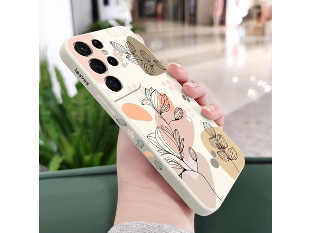 for Samsung S21 Ultra Case, for Samsung Galaxy S21 Ultra Case Floral Creative Sides Phone Cover Fashionablee Designs Soft Silicone Slim S21 Ultra...