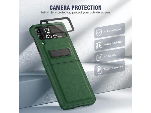 Caka for Galaxy Z Flip 3 5G Kickstand Case, Z Flip 3 Case with Camera Protector Hinge Protection Heavy Duty Shockproof Protection Wireless Charging...