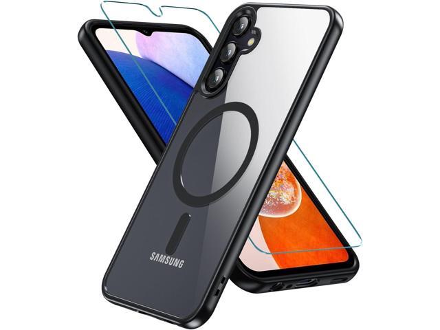 Magnetic Case for Samsung Galaxy A15, Samsung A15 5G Case with Screen Protector, [Military-Grade Drop Protection] Transparent Back Protective Phone...