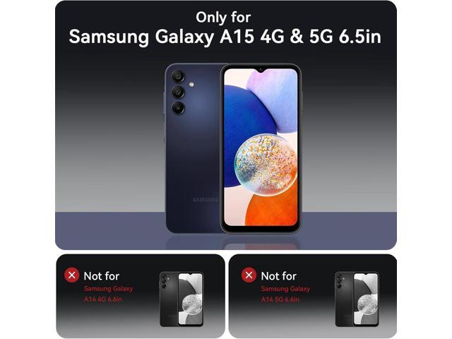 Magnetic Case for Samsung Galaxy A15, Samsung A15 5G Case with Screen Protector, [Military-Grade Drop Protection] Transparent Back Protective Phone...