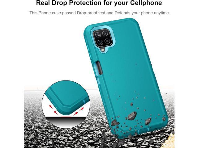 Jiunai for Samsung Galaxy A12 case, Dual Layer Shockproof Drop Protection Outdoor Sports Tough Hybrid Bumper Rugged Rubber Cover Defend Matte Armor...