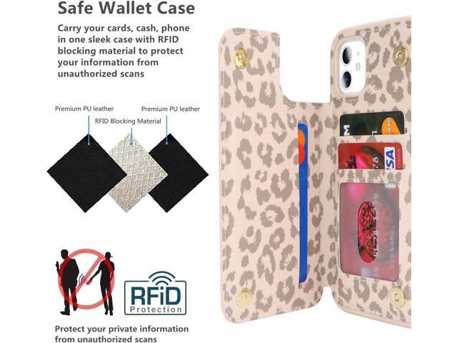iCoverCase Compatible with iPhone 11 Case with Card Holder, Wallet Phone Case for Women Men RFID Blocking PU Leather Protective Case 6.1 Inch...
