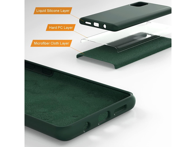 E Segoi Designed for Galaxy A71 5G Case, Liquid Silicone Gel Rubber Shockproof Case Soft Microfiber Cloth Lining Cushion Compatible with Galaxy A71...