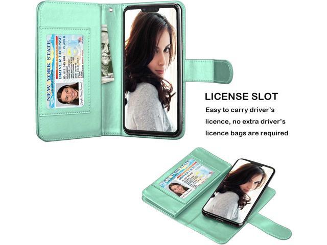 NJJEX Compatible with LG G8 ThinQ Case/LG G8/ LG G8 ThinQ Wallet Case, [9 Card Slots] PU Leather ID Credit Holder Folio Flip Cover...