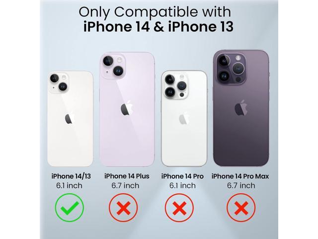 Caka for iPhone 14 Case, iPhone 13 Case with Camera Cover & Kickstand with Built-in 360°Rotate Ring Stand Heavy Duty Protective Phone Cover Case...