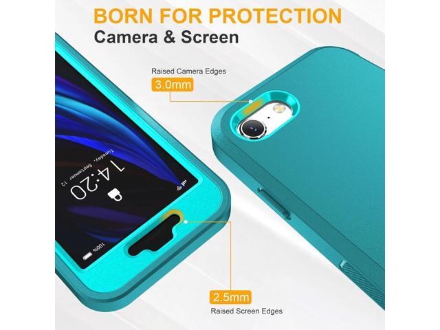 for iPhone SE Case 2022/2020,iPhone 8/7 [Shockproof] [Dropproof] [Dust-Proof] [Military Grade Drop Tested] with Non-Slip Removable iPhone SE 2022...