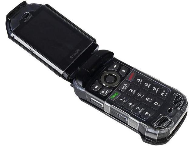BELTRON Leather Fitted Case for Kyocera DuraXV Extreme E4810, DuraXV Extreme+ E4811 Verizon Flip Phone - Features: Rotating Belt Clip, Screen &...